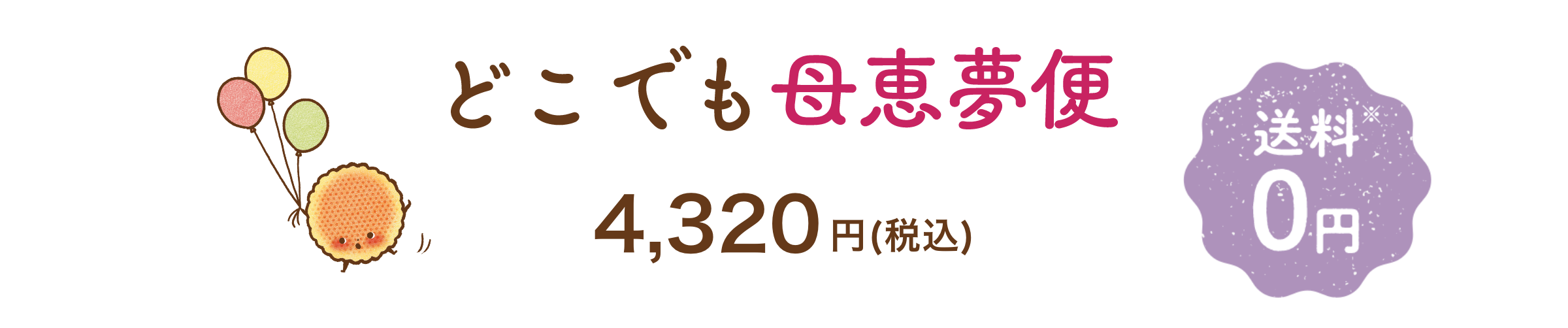 どこでも母恵夢便 送料無料 4,320円（税込）