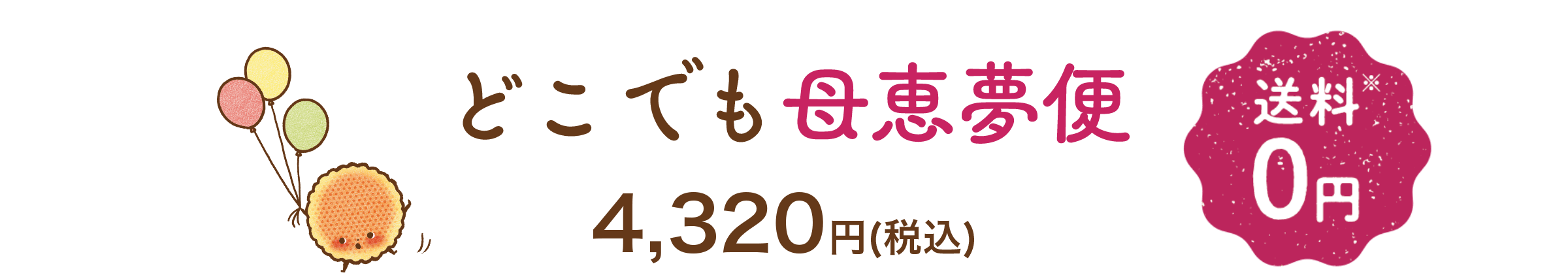 どこでも母恵夢便 送料無料 4,320円（税込）